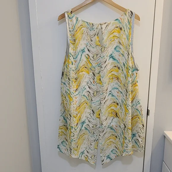 Jennifer Lopez colorful Tank Top/Blouse 2X - Picture 4 of 9